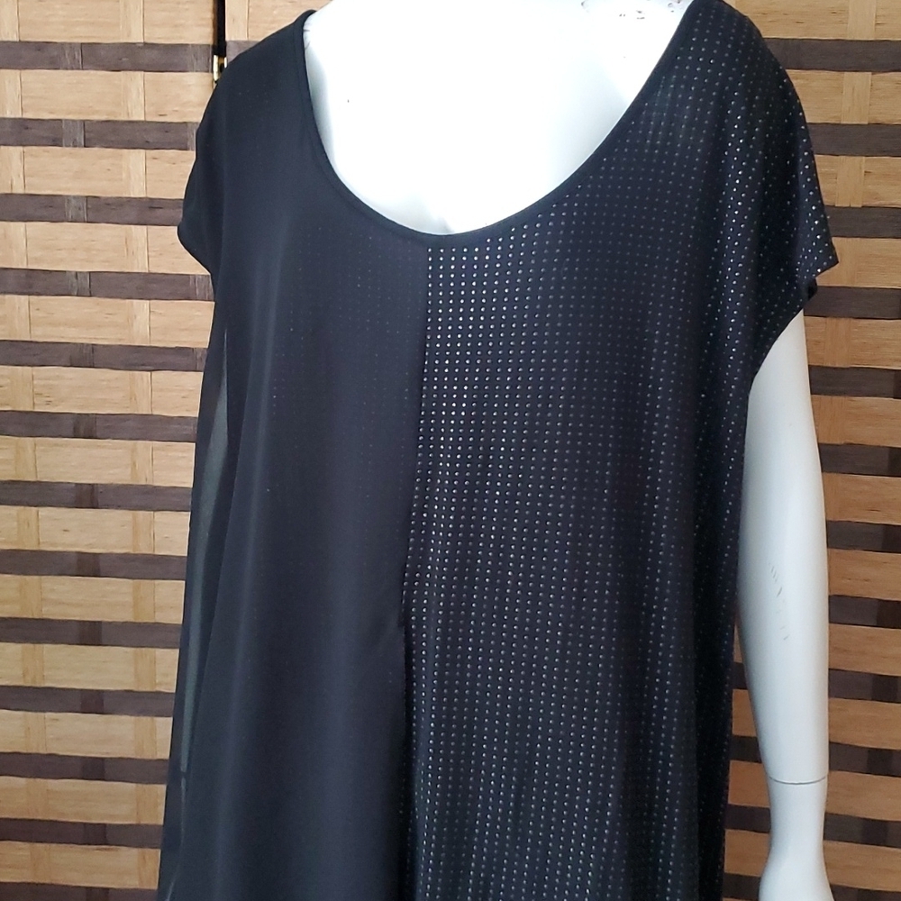 Lane Bryant Stud with Chiffon overlay one side